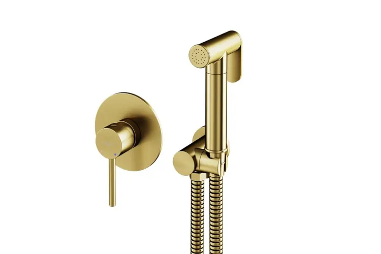 Змішувач до гігієнічного душу для біде VEO золото брашоване зображення 2