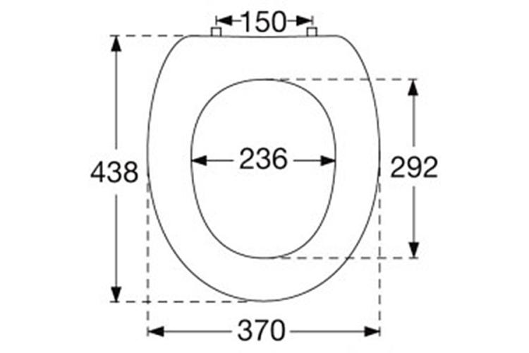 O.NOVO Сидіння на унітаз з металевим хромованим кріпленням (88236101)  зображення 2