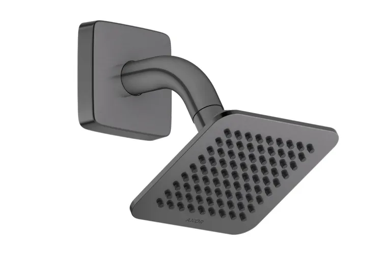 Верхній душ Axor Citterio C 120x120 1jet EcoSmart зі стіновим кронштейном, Brushed Black Chrome (28810340) image 1