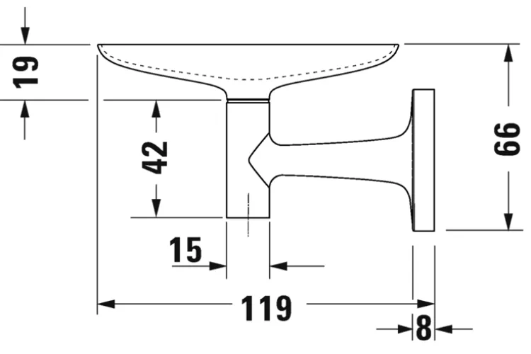 Мильниця підвісна STARCK T  хром/скло матове (0099331000) image 3