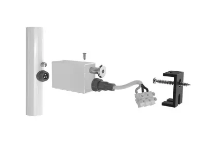 Комплект прихованого підключення шнура 25х50 (кругла труба), білий мат