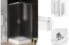 Душова кабіна квадратна SUVIA 2D 90x90х190 скло satin ACTIVE SHIELD 5мм зображення 1