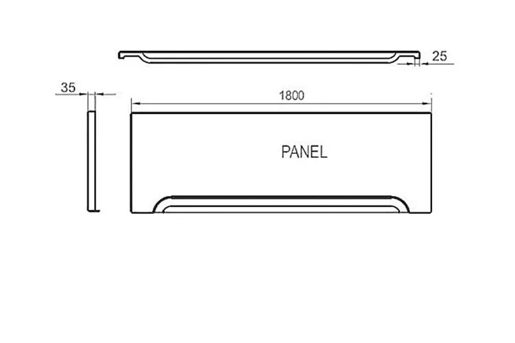 Панель для акрилової ванни 180 ST Кампанула 2 / Формі / Соната / Віола  XAU00000004 зображення 2
