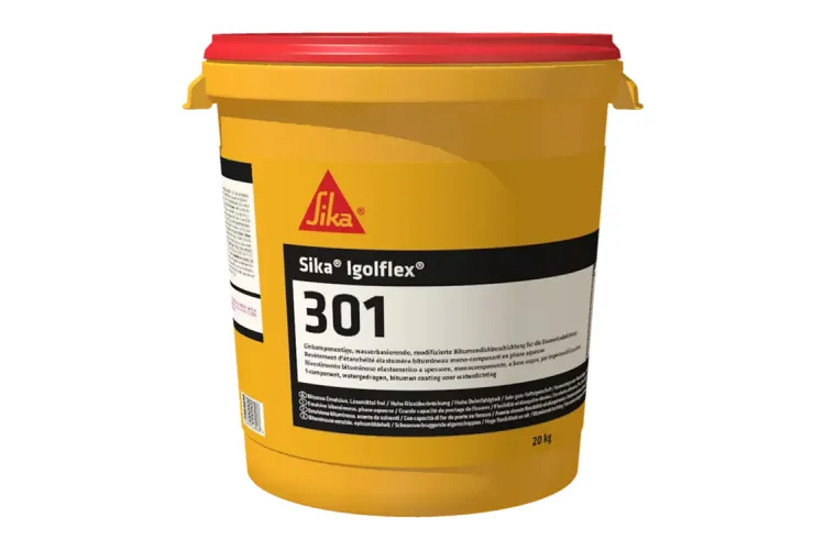 Sika Igolflex-301 Гідроізоляція бітумно-полімерна для цоколів 20 кг зображення 1