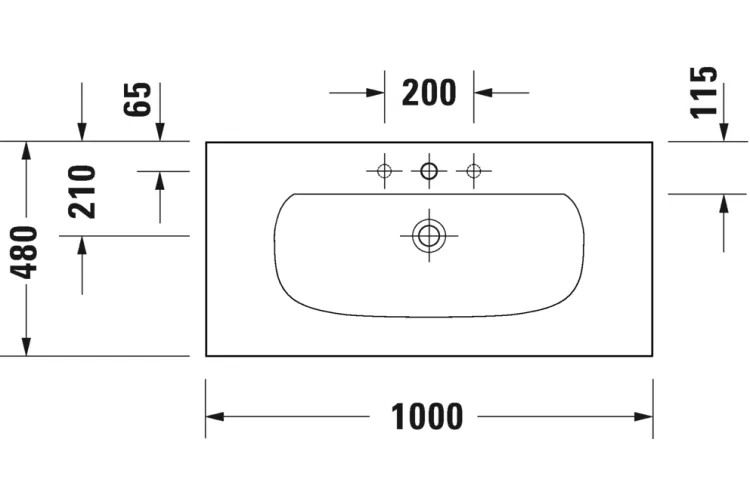 XVIU Комплект шафа підлогова з умивальником 100х48 см (XV4711NB116P) дуб чорний/шампань матовий image 3