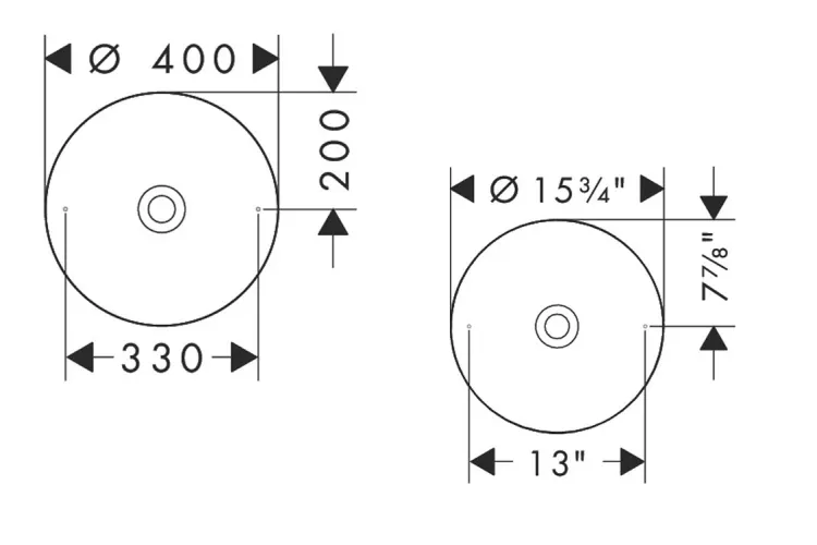 Умивальник Axor Suite d400 мм, Brushed Red Gold 42001310 зображення 2