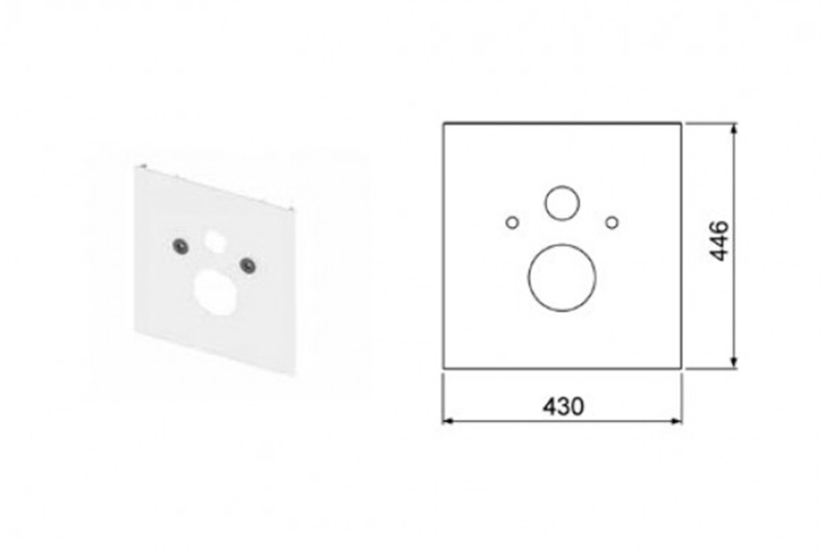 TECELux Нижня лицьова панель для стандартного унітазу, скло біле (9650100) зображення 2