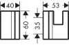 Гачок Axor Universal Rectangular, Chrome (42611000) image 2