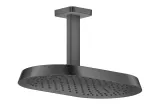 Верхній душ Axor ShowerSphere 370х220 2jet EcoSmart зі стельовим кронштейном, Brushed Black Chrome (39758340)