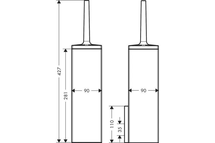 Йоржик підвісний Axor Universal Rectangular, Chrome (42655000) image 2