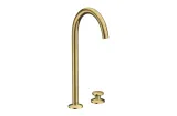 Змішувач AXOR One Select 260 для умивальника на 2 отвори з донним клапаном push-open, Brushed Brass (48060950)