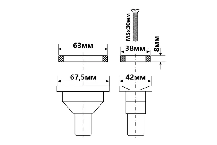 Перелив горизонтальний для мийки O/F-DR image 2