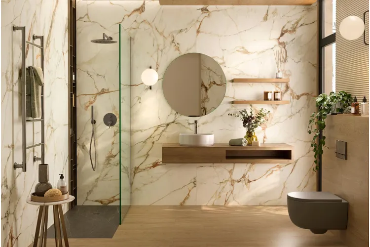 Smart-line, Кнопка змиву подвійна, з керамічною вставкою, chrome_marquina stone (100360467) image 2