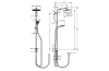 Душова система Crometta S Showerpipe Reno 240 1jet  (27270000) image 2