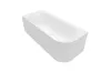 LOOP&FRIENDS Ванна 1700x750 овальна пристінна кутова лівостороння Stone White (UBA170LOF9CL00V-RW) image 1