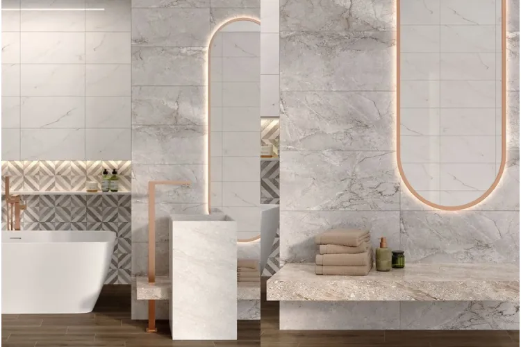 MYSTIC WARM GREY GLOSSY 29,7х60 (плитка настінна) зображення 2