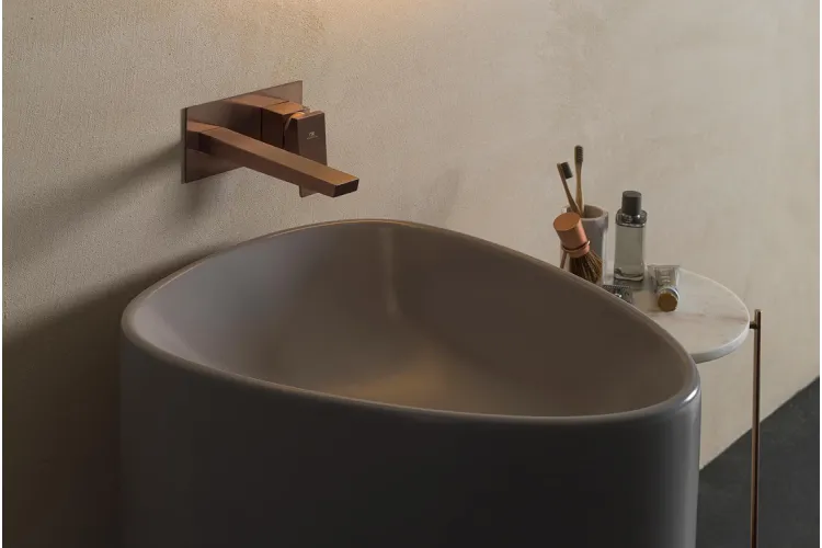 SQUARE, Зовнішня частина змішувача прихованого монтажу для умивальника, brushed copper (100281849)  image 2