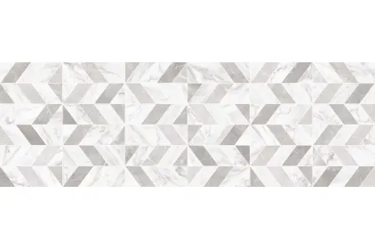 M4PK MARBLEPLAY DECORO NAOS WHITE RET 30x90 декор (плитка настінна)