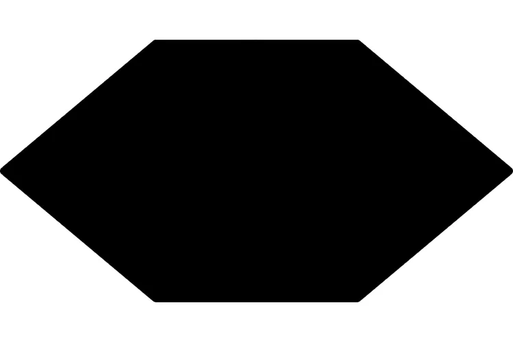 BASIC BLACK KAYAK 17x33 (шестигранник) (плитка для підлоги і стін) image 1