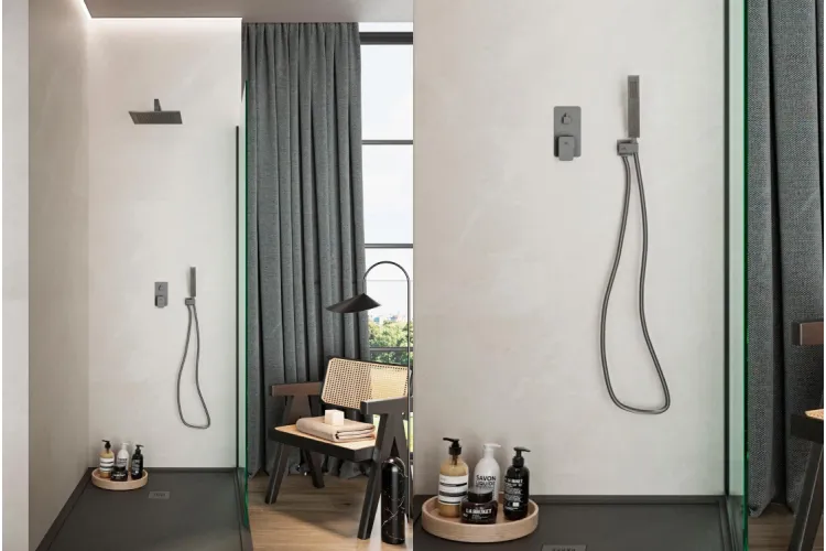 LOUNGE, Зовнішня част. вбудованого змішувача, ванна/душ, brushed titanium (100281140)  image 2