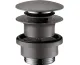 Донний клапан для умивальників з переливом push-open Brushed Black (50100340)