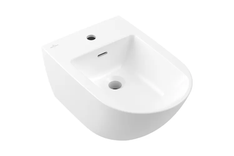 ANTAO Біде підвісне 37,5х56 см Stone White з отвором для змішувача (541100RW) CeramicPlus зображення 1