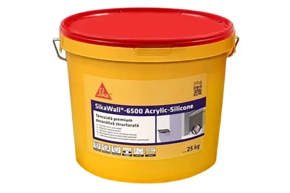 SikaWall-6500 Acryl-Silicone Декоративна фасадна штукатурка, 1.5 мм, біла 25 кг