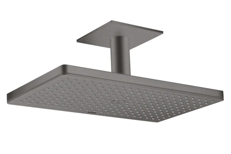 Верхній душ Axor 460х300 1jet з тримачем до стелі, Brushed Black Chrome (35277340) зображення 1