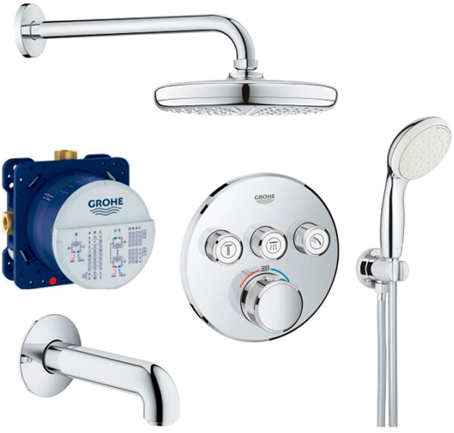 Готовый комплект для ванной комнаты grohe grohtherm 800 nb0031 1