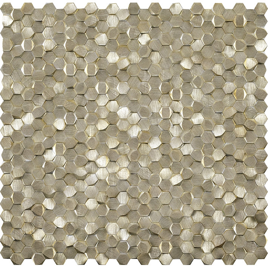 Мозаика Gravity Aluminium 3d Hexagon Gold (l244008731) 30.7x30.1x0.6 от l'Antic Colonial (Испания)