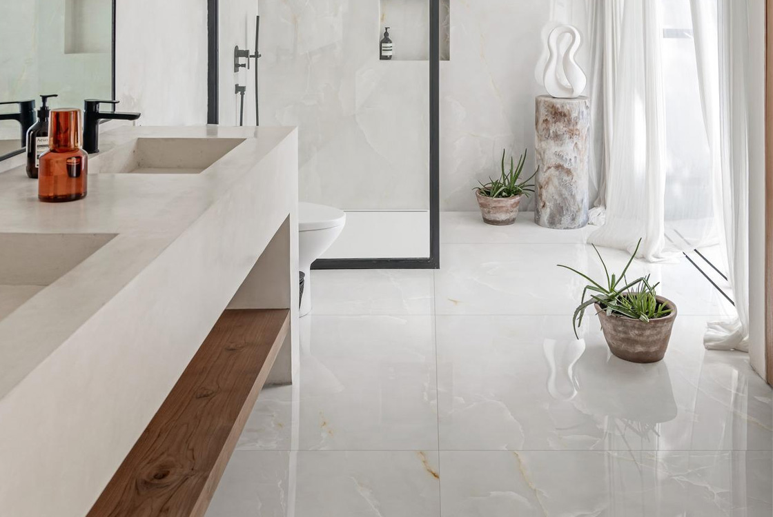 MERS GRANDE MARBLE LOOK ONICE AVORIO LUX RET 120х120 (плитка для
