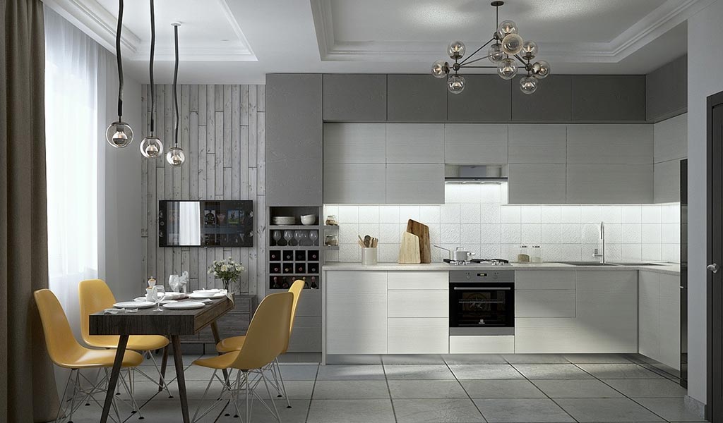 плитки керамічні сірого кольору на кухню стіни